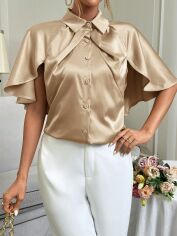 Акція на Блузка жіноча SHEIN GD-00224331 M Кремова від Rozetka