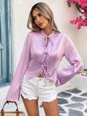 Акція на Блузка жіноча SHEIN GD-00198636 M Фіолетова від Rozetka