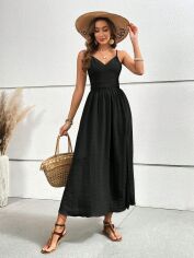 Акція на Сарафан жіночий літній SHEIN GD-00192800 S Чорний від Rozetka