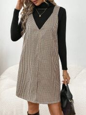 Акція на Сарафан жіночий SHEIN GD-00218515 S Коричневий від Rozetka