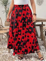 Акція на Спідниця жіноча SHEIN GD-00215126 1XL Червона від Rozetka