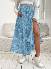 Акція на Спідниця літня жіноча SHEIN GD-00199571 S Синя від Rozetka