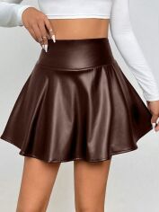 Акція на Спідниця літня жіноча SHEIN GD-00196641 S Коричнева від Rozetka