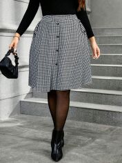 Акція на Спідниця жіноча SHEIN GD-00197678 4XL Чорно-біла від Rozetka