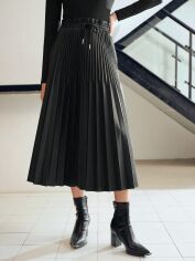 Акція на Спідниця зі штучної шкіри жіноча SHEIN GD-00198599 L Чорна від Rozetka