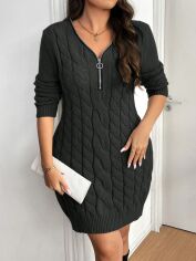 Акція на Сукня осіння жіноча SHEIN GD-00196459 3XL Чорна від Rozetka