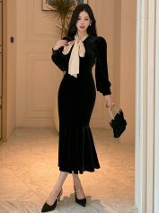 Акція на Сукня осіння жіноча SHEIN GD-00215877 M Чорна від Rozetka