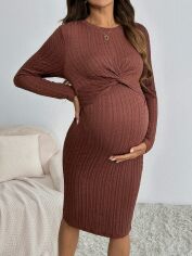 Акція на Сукня для вагітних осіння жіноча SHEIN GD-00214216 S Коричнева від Rozetka