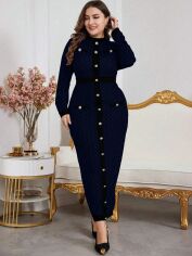 Акція на Сукня осіння жіноча SHEIN GD-00218546 0XL Комбінована від Rozetka