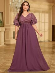 Акція на Сукня вечірня довга жіноча SHEIN GD-00196600 0XL Рожева від Rozetka
