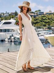 Акція на Сукня жіноча SHEIN GD-00215728 S Кремова від Rozetka