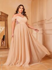 Акція на Сукня жіноча SHEIN GD-00224080 1XL Кремова від Rozetka