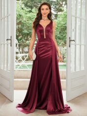 Акція на Сукня жіноча SHEIN GD-00224248 S Бордова від Rozetka