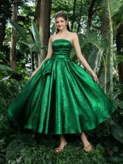 Акція на Сукня жіноча SHEIN GD-00224489 S Темно-зелена від Rozetka