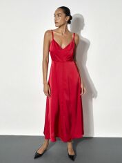 Акція на Плаття довге літнє жіноче SHEIN GD-00179113 S Червоне від Rozetka