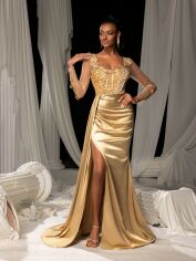 Акція на Сукня осіння жіноча SHEIN GD-00215614 S Кремова від Rozetka