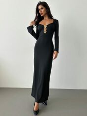 Акція на Сукня осіння жіноча SHEIN GD-00222740 L Чорна від Rozetka