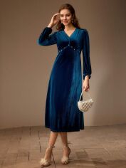 Акція на Сукня осіння жіноча SHEIN GD-00224027 L Синя від Rozetka