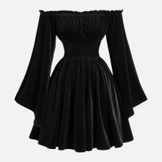 Акція на Плаття вечірнє коротке осіннє жіноче SHEIN GD-00224493 XS Чорне від Rozetka