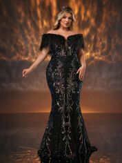 Акція на Плаття вечірнє довге літнє жіноче SHEIN GD-00193089 3XL Чорне від Rozetka