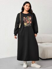 Акція на Сукня осіння жіноча SHEIN GD-00197736 2XL Чорна від Rozetka