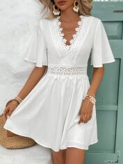 Акція на Плаття коротке літнє жіноче SHEIN GD-00199204 S Біле від Rozetka