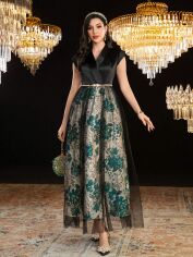 Акция на Плаття вечірнє довге літнє жіноче SHEIN GD-00196031 XL Різнокольорове от Rozetka