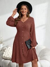 Акція на Сукня осіння жіноча SHEIN GD-00212744 2XL Рожево-коричнева від Rozetka