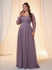 Акція на Сукня осіння жіноча SHEIN GD-00199696 2XL Світло-фіолетова від Rozetka