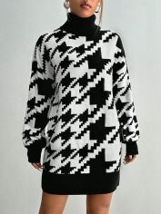 Акція на Сукня жіноча SHEIN GD-00193379 S Чорно-біла від Rozetka