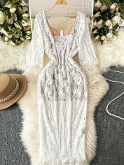 Акція на Сукня жіноча SHEIN GD-00220714 1XL Біла від Rozetka