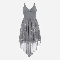 Акція на Сукня жіноча SHEIN GD-00224619 0XL Сіра від Rozetka