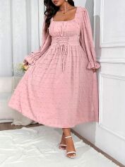 Акція на Сукня осіння жіноча SHEIN GD-00196884 1XL Рожева від Rozetka