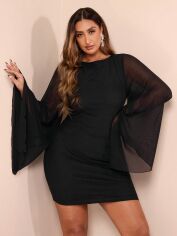 Акція на Сукня осіння жіноча SHEIN GD-00223419 1XL Чорна від Rozetka