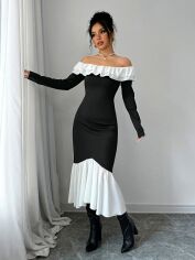 Акція на Сукня осіння жіноча SHEIN GD-00215807 XL Комбінована від Rozetka