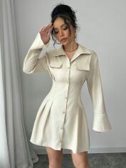 Акция на Сукня осіння жіноча SHEIN GD-00215762 L Кремова от Rozetka