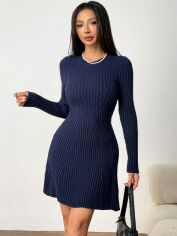 Акція на Сукня осіння жіноча SHEIN GD-00197941 M Синя від Rozetka