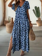 Акція на Сукня довга літня жіноча SHEIN GD-00196286 L Синя від Rozetka
