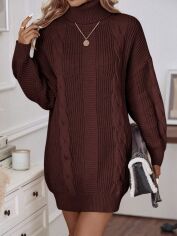 Акція на Сукня жіноча SHEIN GD-00200393 S Коричнева від Rozetka