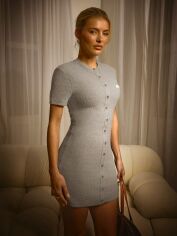 Акція на Сукня літня жіноча Shein GD-00214155 S Світло-сіра від Rozetka