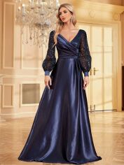 Акція на Сукня осіння жіноча SHEIN GD-00199451 L Темно-синя від Rozetka