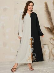 Акція на Сукня осіння жіноча SHEIN GD-00197984 4XL Чорно-біла від Rozetka