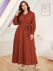 Акція на Сукня осіння жіноча SHEIN GD-00209865 4XL Коричнева від Rozetka