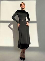 Акція на Плаття міді осіннє жіноче SHEIN GD-00193088 S Чорне від Rozetka