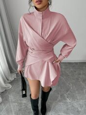 Акція на Плаття коротке осіннє жіноче SHEIN GD-00213738 S Рожеве від Rozetka