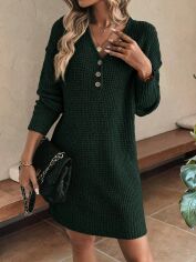 Акція на Сукня осіння жіноча SHEIN GD-00198740 S Темно-зелена від Rozetka