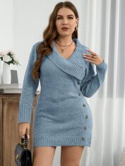 Акція на Сукня осіння жіноча SHEIN GD-00200460 1XL Синя від Rozetka