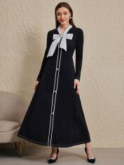 Акція на Сукня осіння жіноча SHEIN GD-00224112 M Чорно-біла від Rozetka