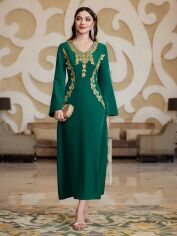 Акція на Сукня осіння жіноча SHEIN GD-00227418 S Темно-зелена від Rozetka