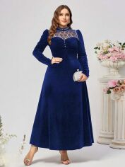 Акція на Сукня осіння жіноча SHEIN GD-00221056 1XL Темно-синя від Rozetka